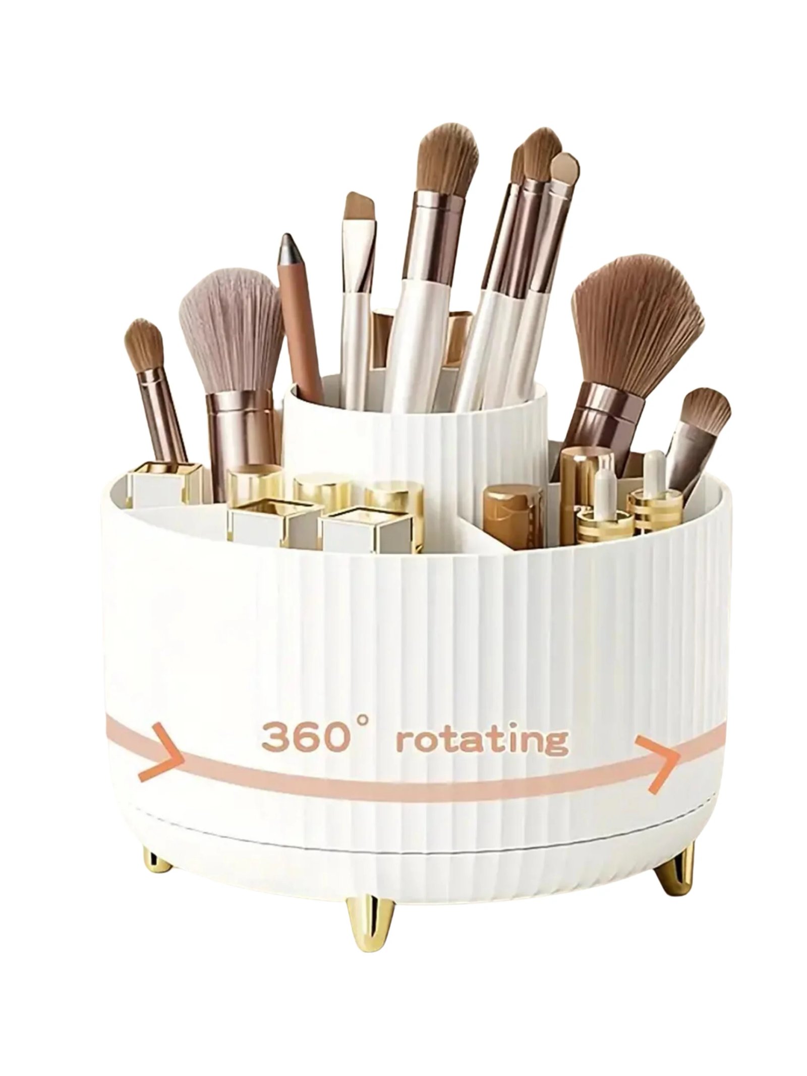 360° Rotating Makeup Brush Organizer - Image 2