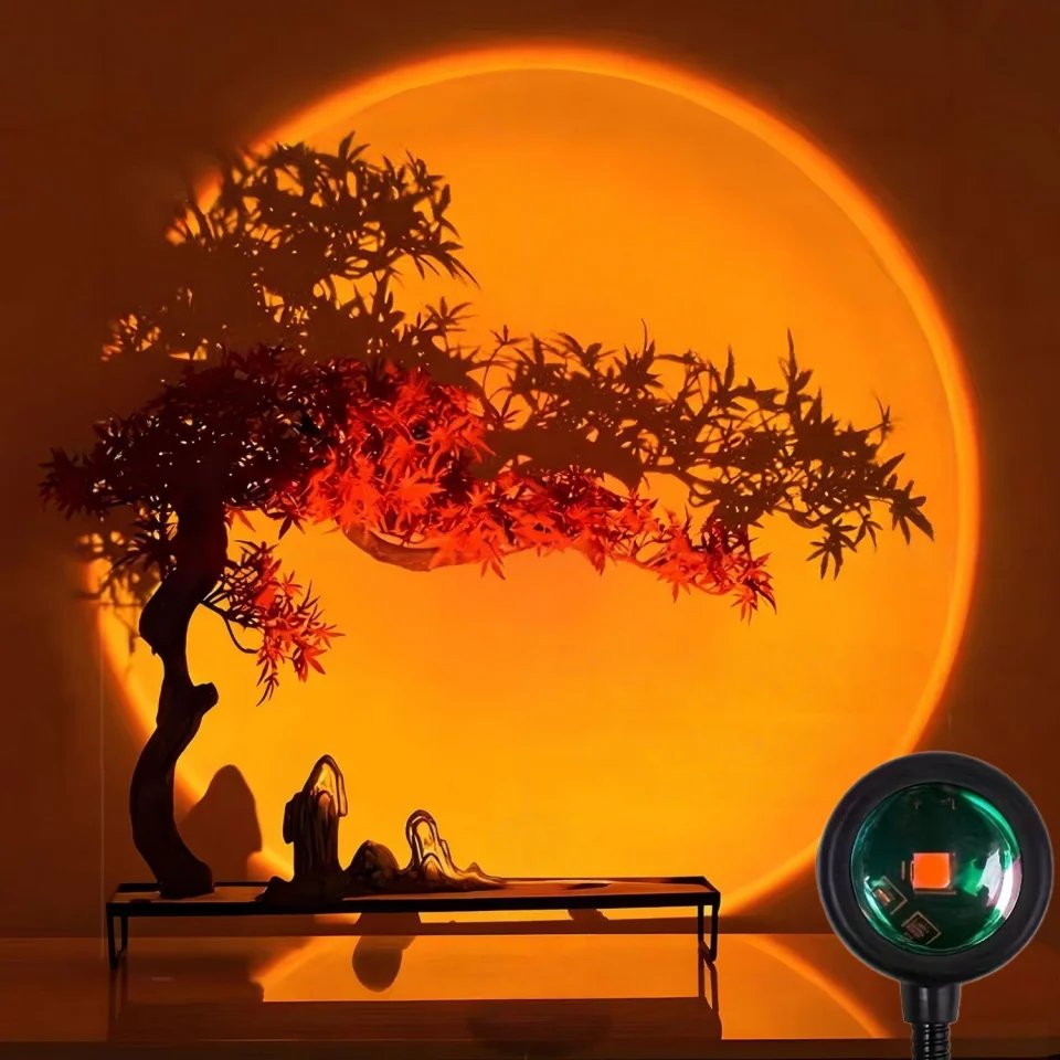 Sunset Projection Lamp – USB LED Mood Light