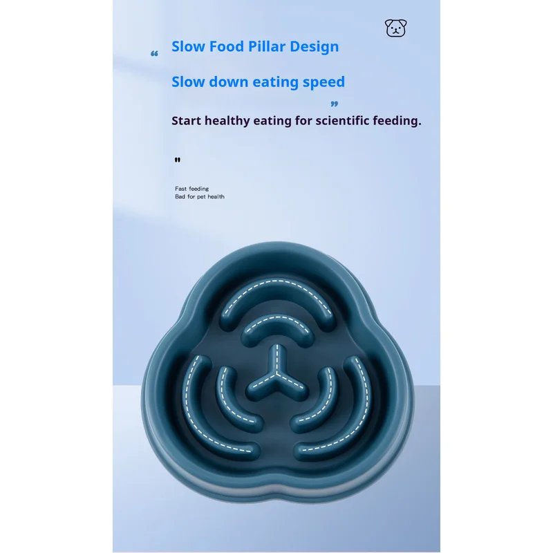 Anti-Choke Slow Feeder Pet Bowl